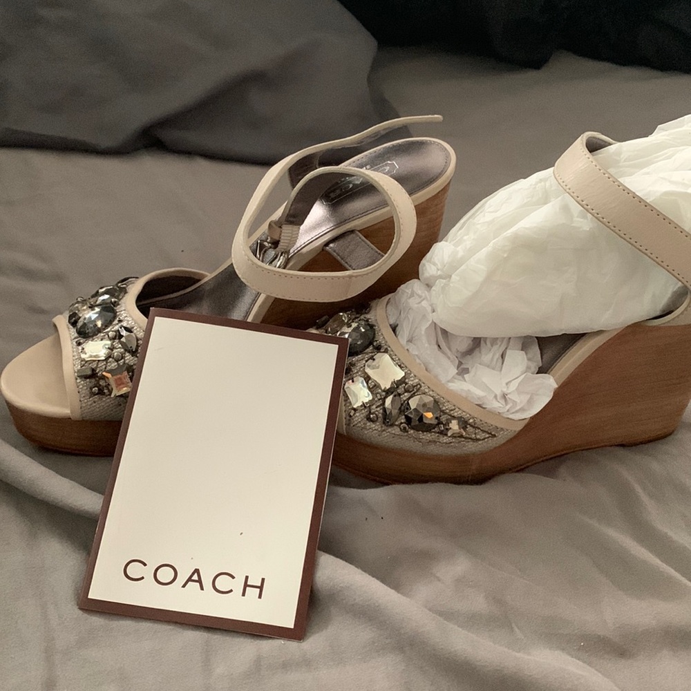 Coach wedges with bling!